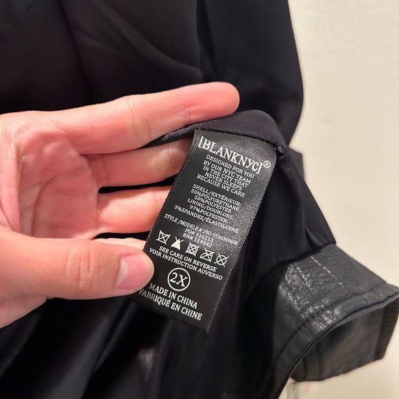 NWT 2X BLANKNYC Faux Leather Jacket Black - Picture 9 of 10
